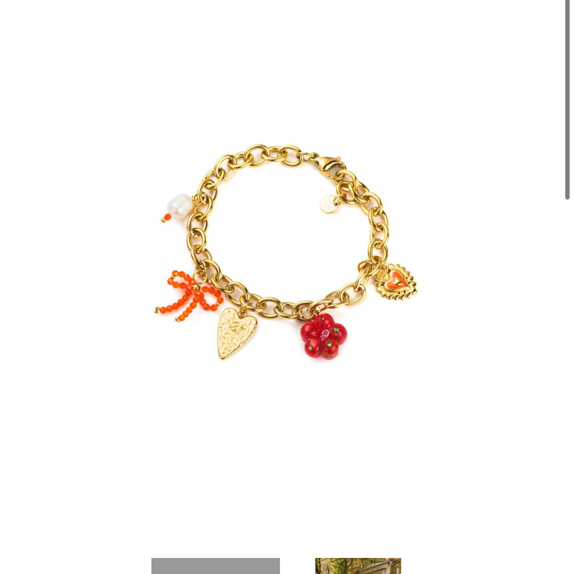 Bracelet maillon à charms nœud
