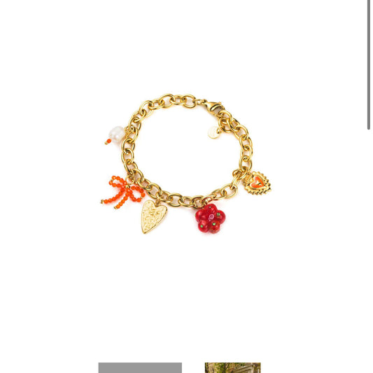 Bracelet maillon à charms nœud