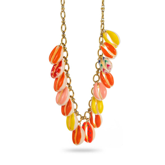 Collier cauri orange