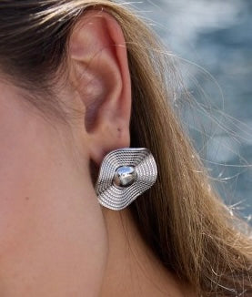 Boucles d'Oreilles Perle à Disques Irréguliers