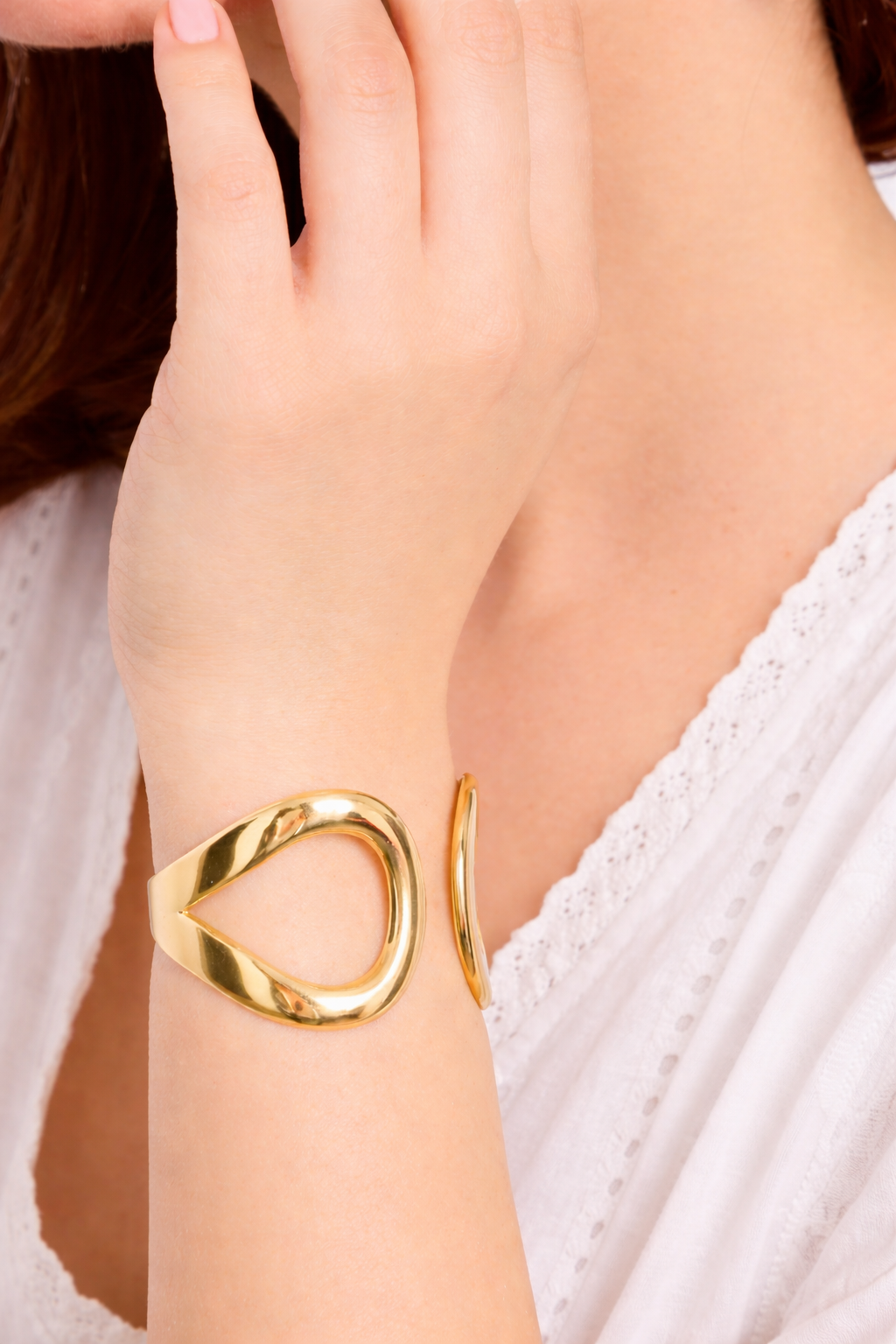 Bracelet Jonc Double Anneau Ouvert