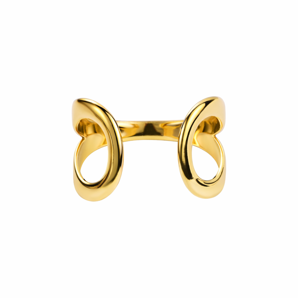Bracelet Jonc Double Anneau Ouvert