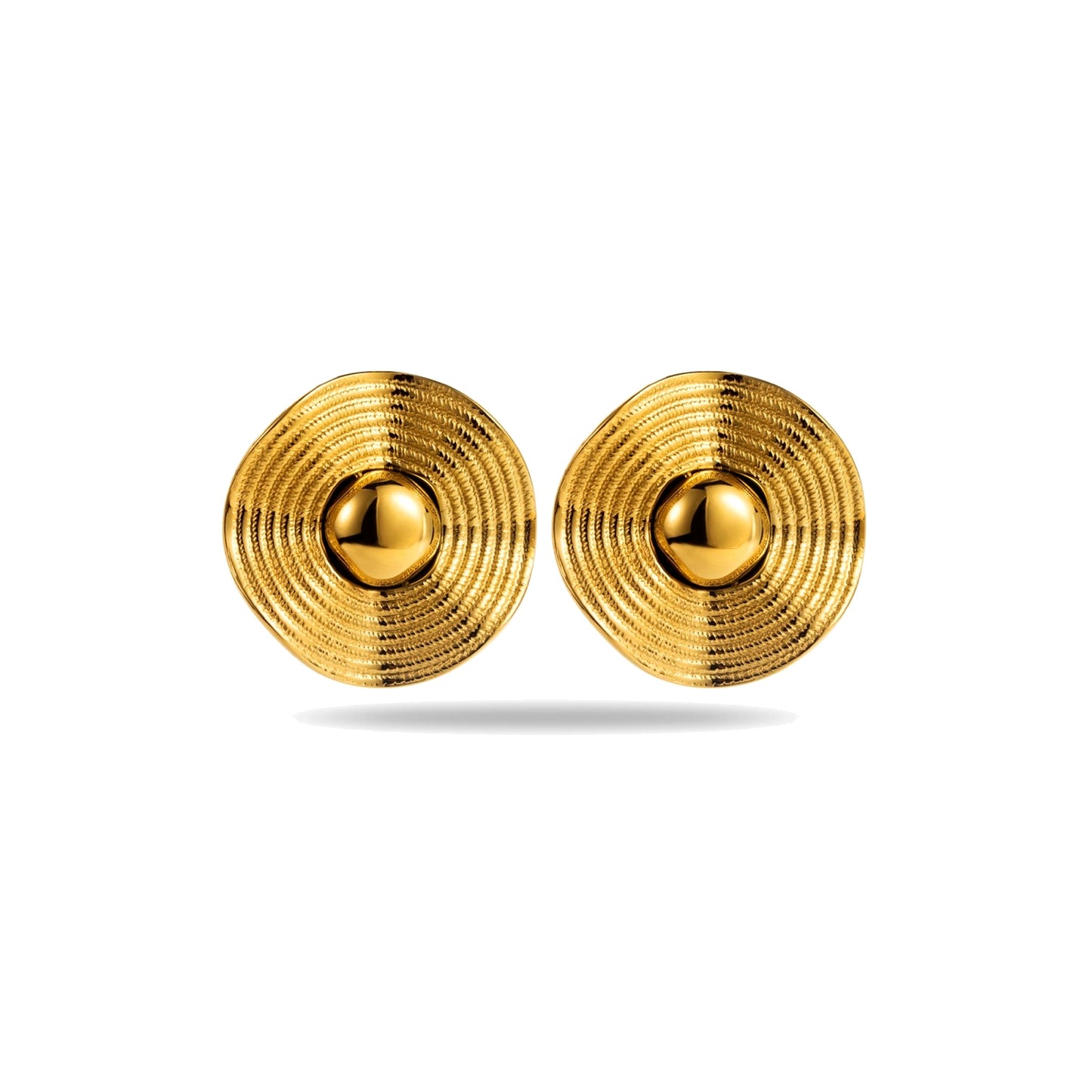 Boucles d'Oreilles Perle à Disques Irréguliers